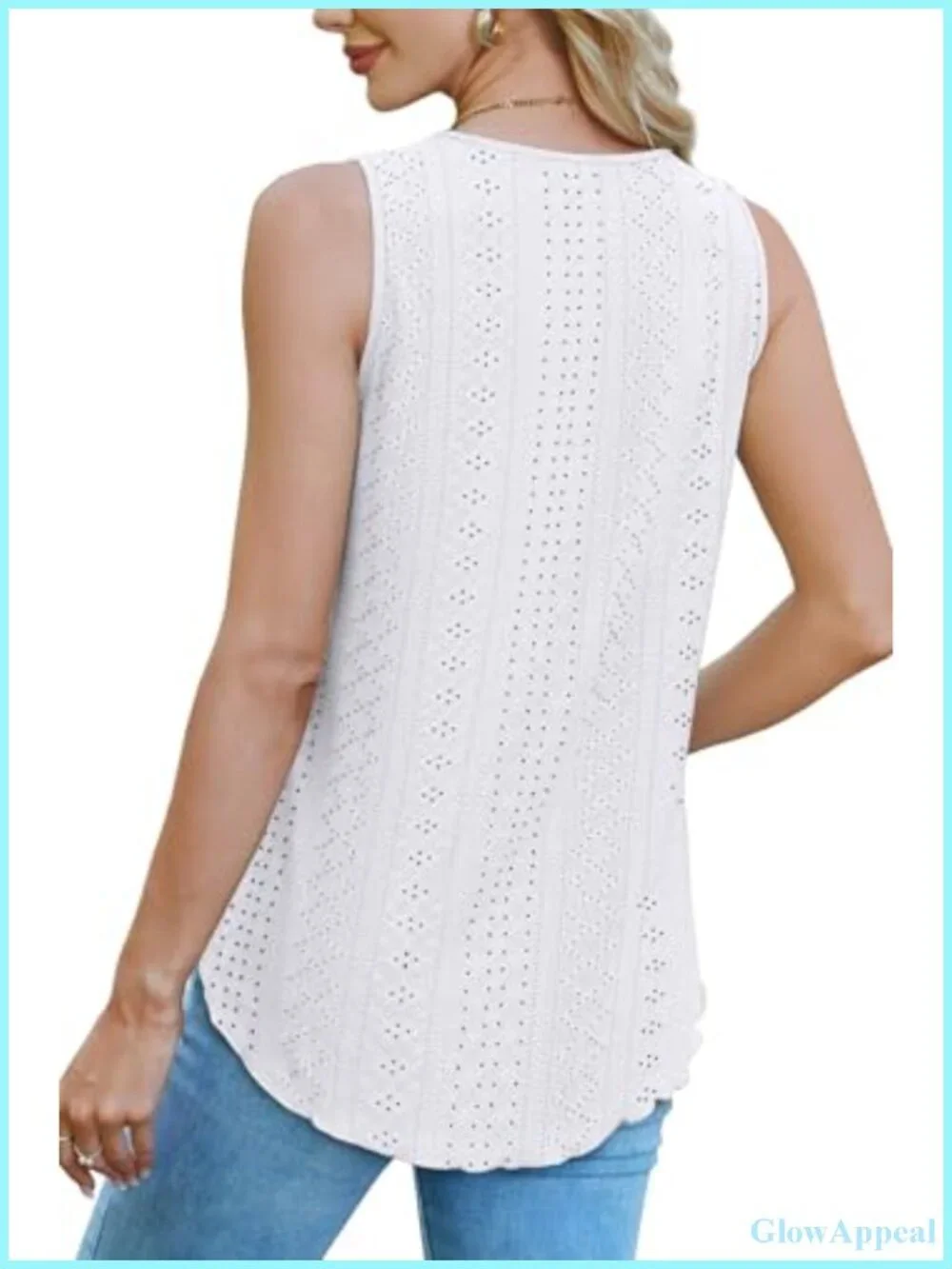 Square Neck Sleeveless Tank Top, Loose Fit, Lightweight Beach Vacation Summer